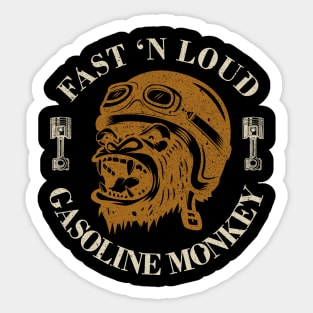 Monkey Biker Sticker